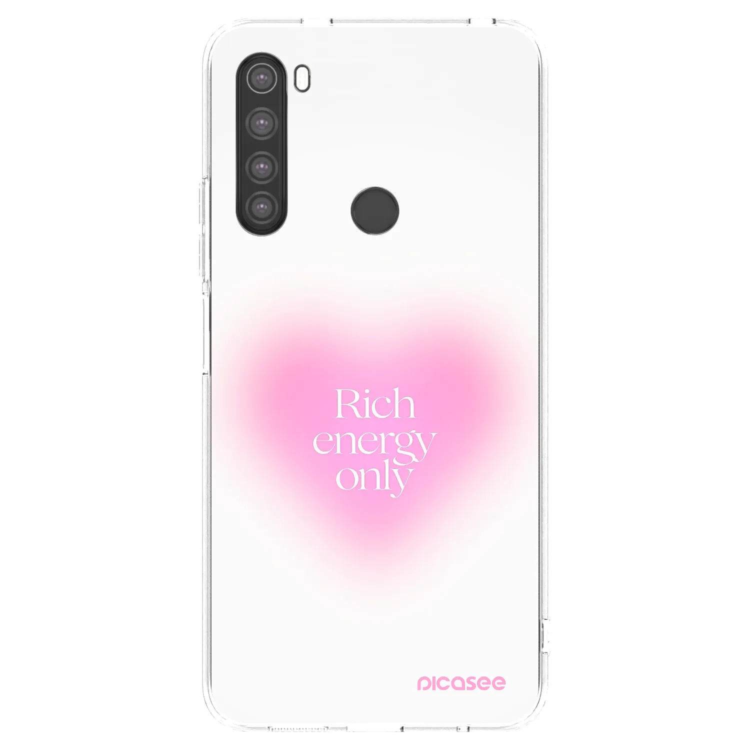 Picasee Xiaomi Redmi Note 8 Hülle - Transparentes Silikon - Rich Energy