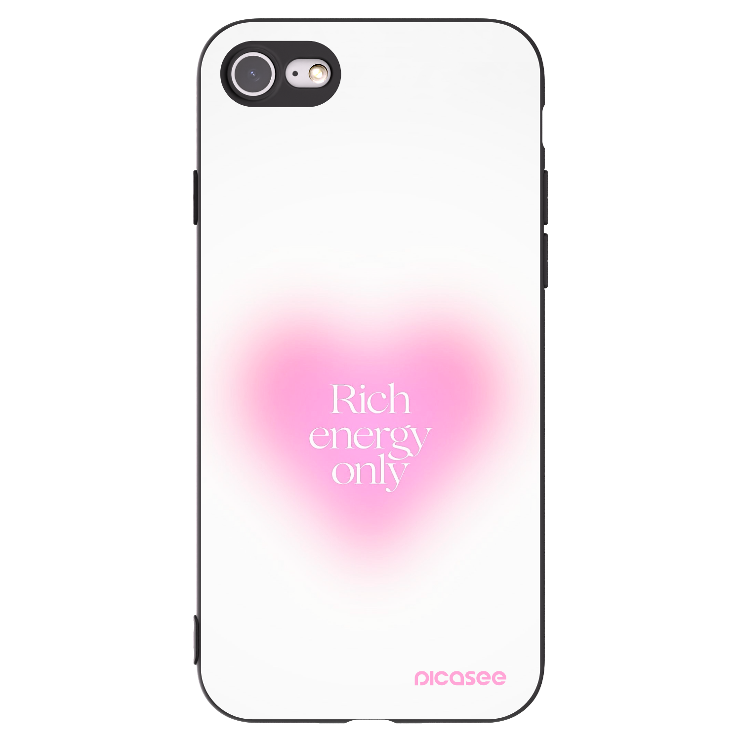 Picasee Apple iPhone SE 2020 Hülle - Schwarzes Silikon - Rich Energy