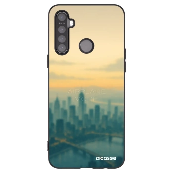 Picasee Realme 5 Hülle - Schwarzes Silikon - Airplane mode