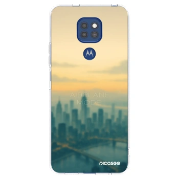 Picasee Motorola Moto G9 Play Hülle - Transparentes Silikon - Airplane mode
