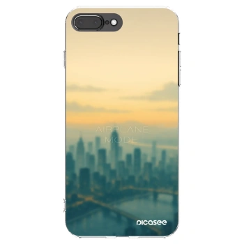 Picasee Apple iPhone 7 Plus Hülle - Transparentes Silikon - Airplane mode
