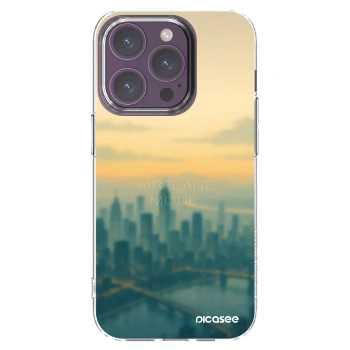 Picasee Apple iPhone 14 Pro Hülle - Transparentes Silikon - Airplane mode