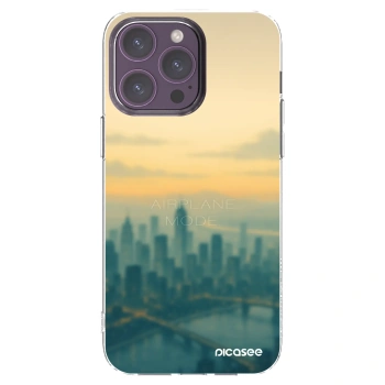 Picasee Apple iPhone 14 Pro Max Hülle - Transparentes Silikon - Airplane mode