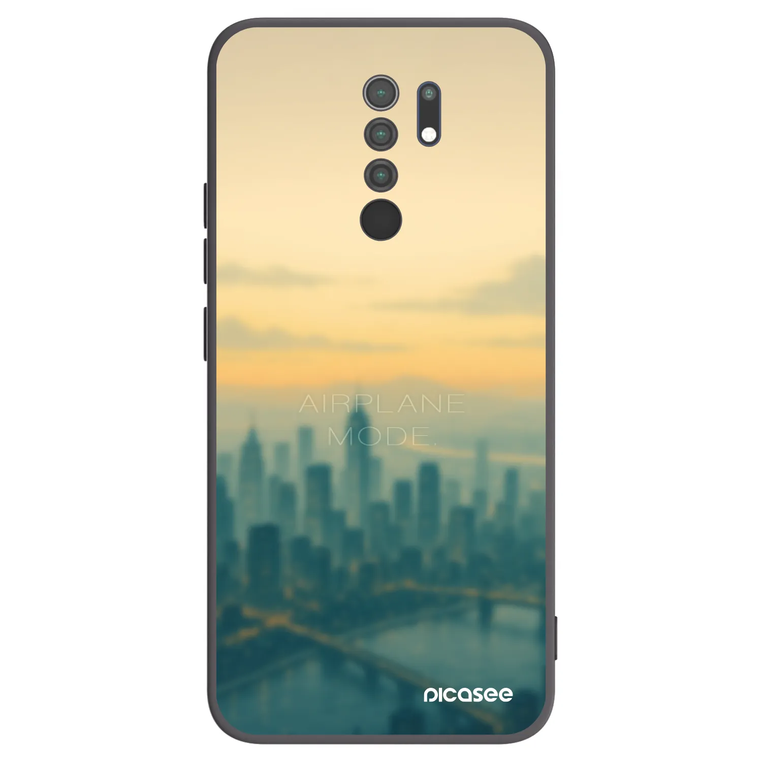 Picasee Xiaomi Redmi 9 Hülle - Schwarzes Silikon - Airplane mode