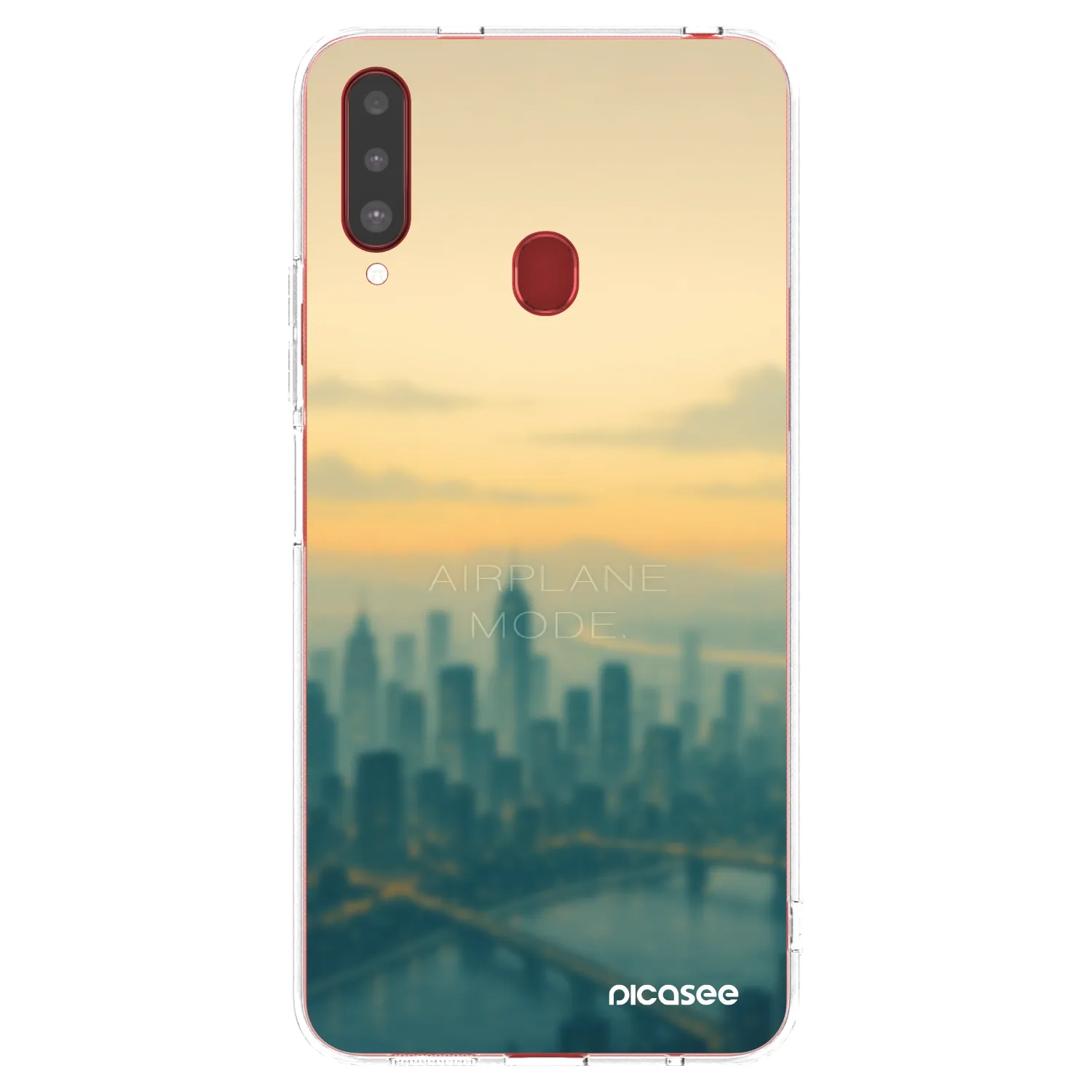 Picasee Samsung Galaxy A20s Hülle - Transparentes Silikon - Airplane mode