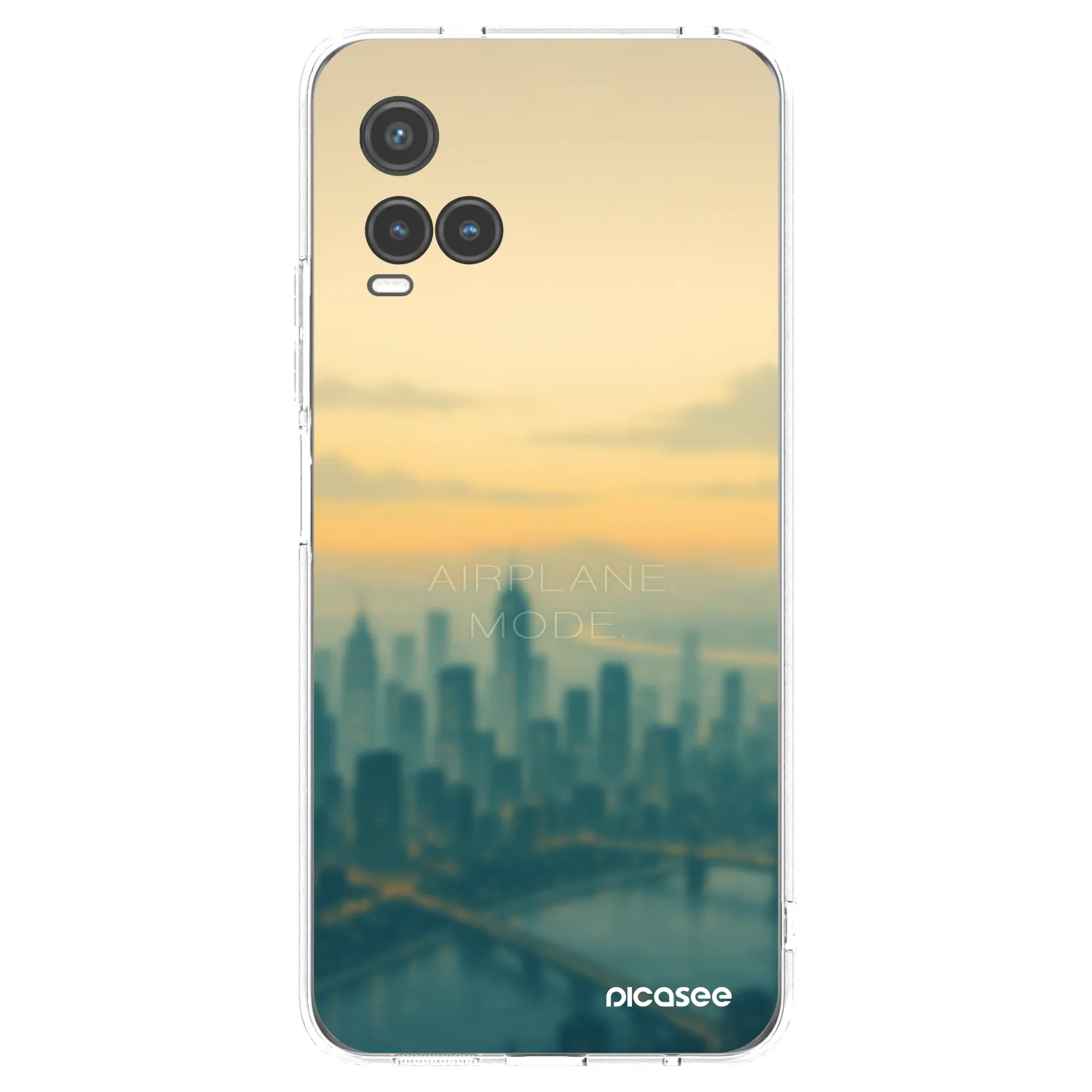 Picasee Vivo Y33s Hülle - Transparentes Silikon - Airplane mode