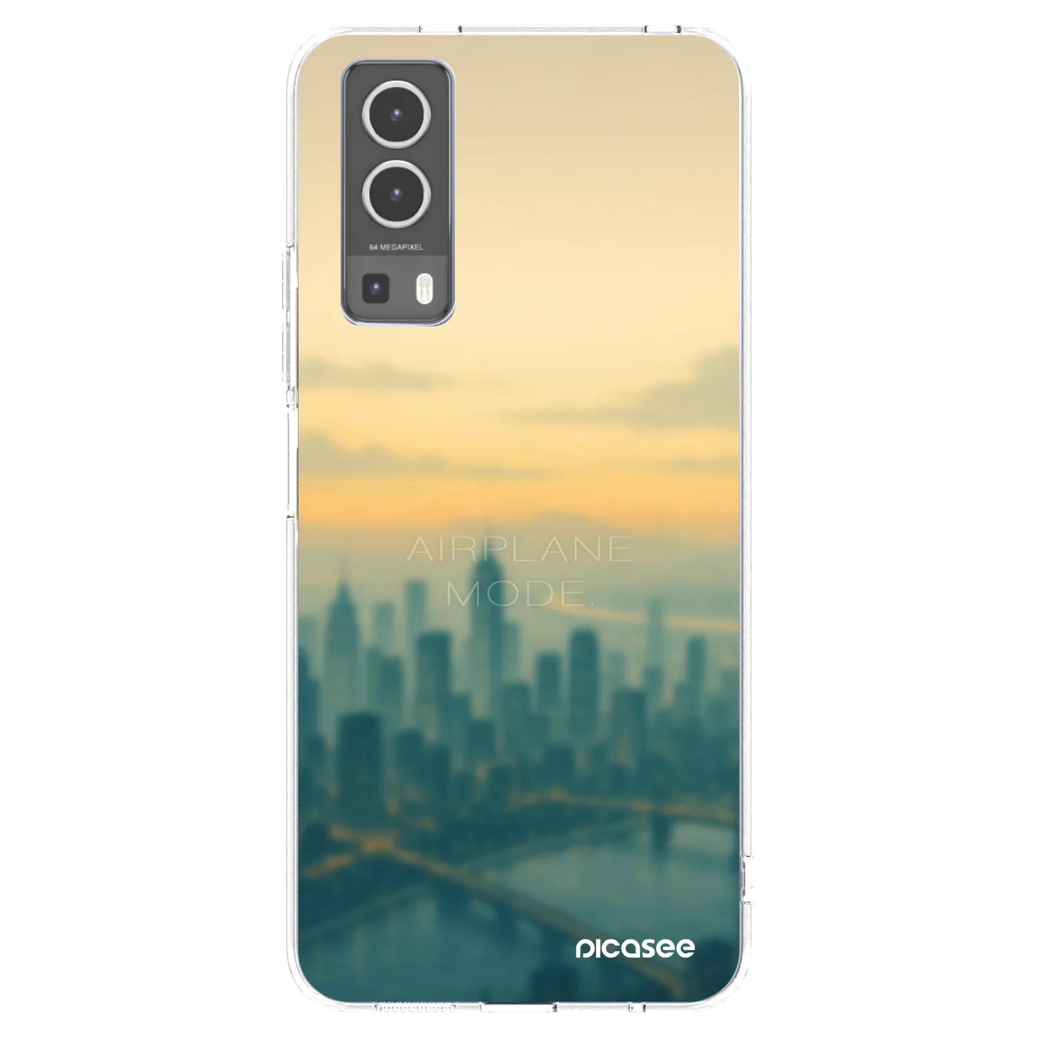 Picasee Vivo Y72 5G Hülle - Transparentes Silikon - Airplane mode