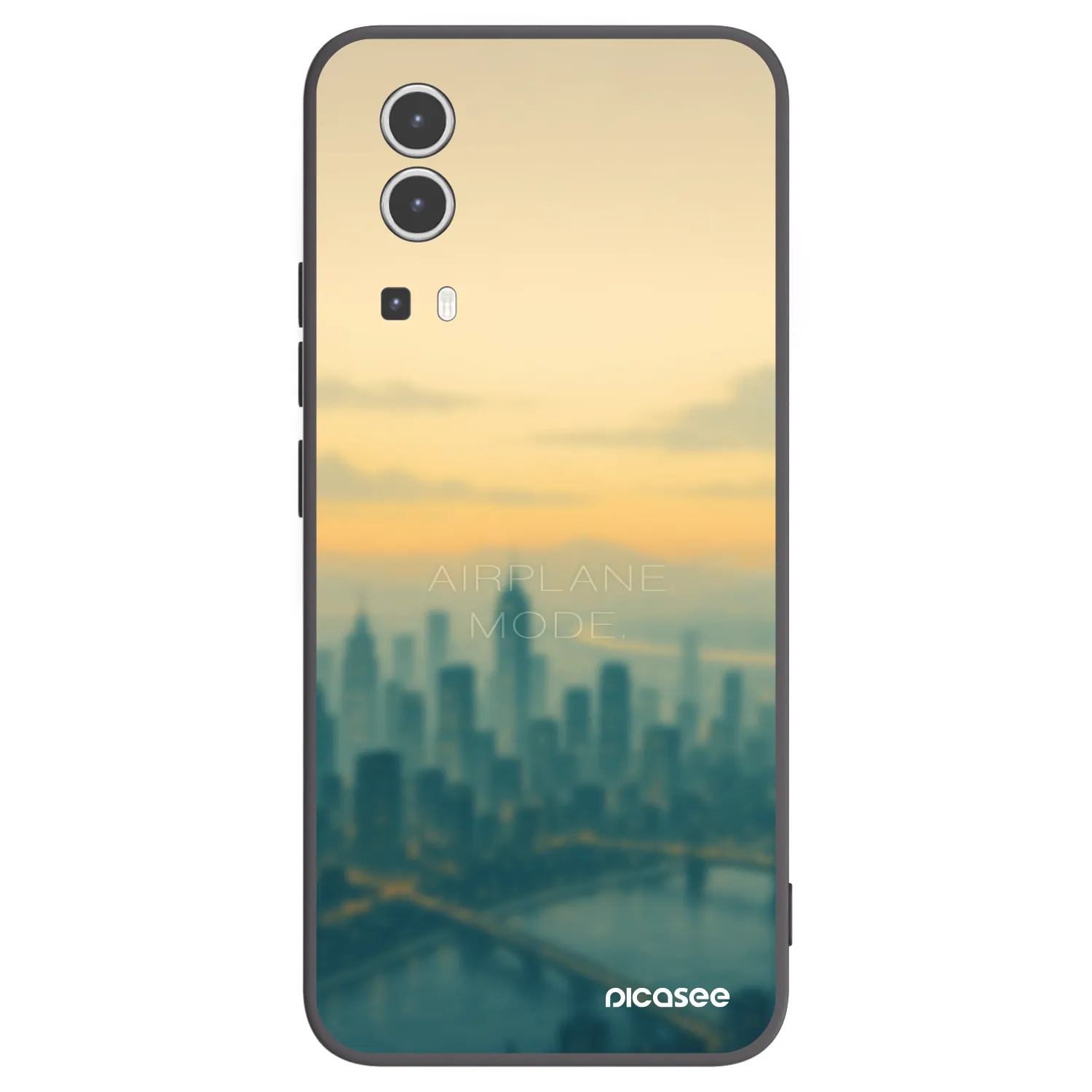 Picasee Vivo Y72 5G Hülle - Schwarzes Silikon - Airplane mode