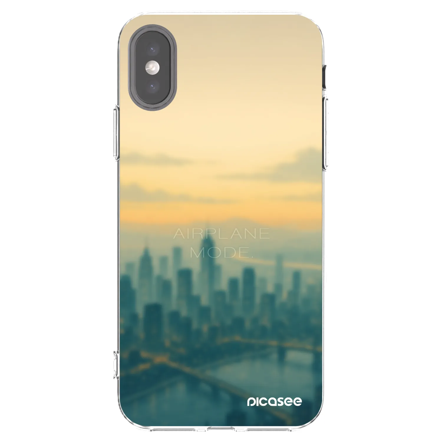 Picasee Apple iPhone X/XS Hülle - Transparentes Silikon - Airplane mode