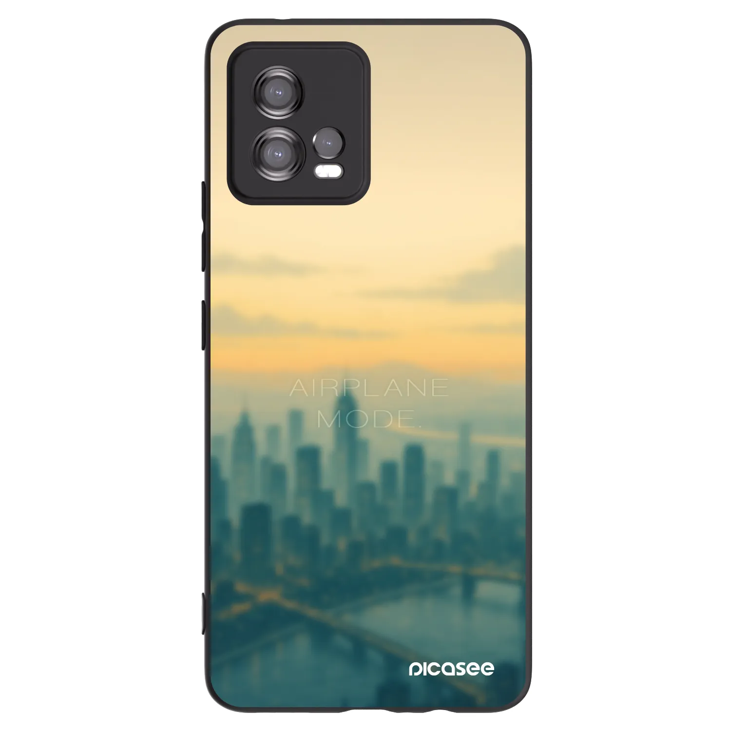 Picasee Motorola Moto G72 Hülle - Schwarzes Silikon - Airplane mode