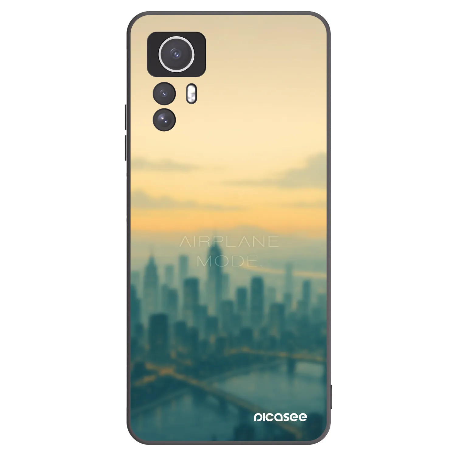 Picasee Xiaomi Redmi Note 12S Hülle - Schwarzes Silikon - Airplane mode