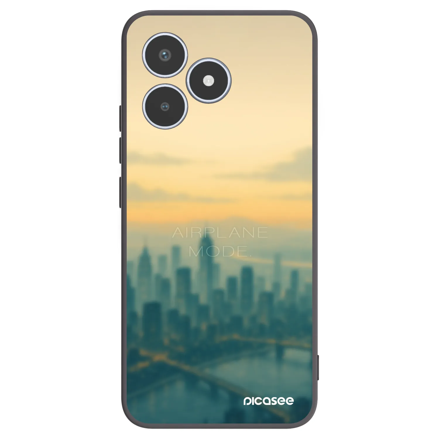 Picasee Realme C53 Hülle - Schwarzes Silikon - Airplane mode