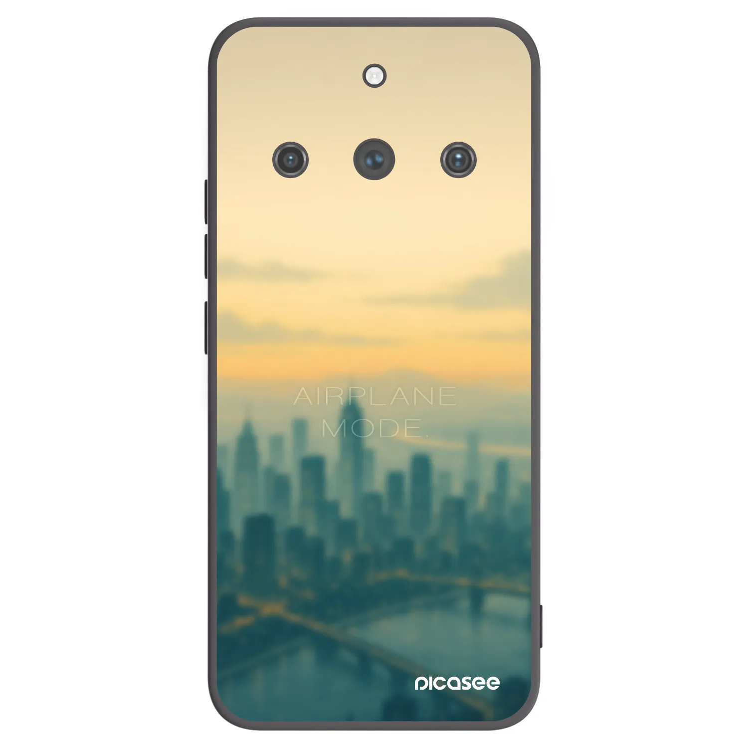 Picasee Realme 11 Pro+ Hülle - Schwarzes Silikon - Airplane mode