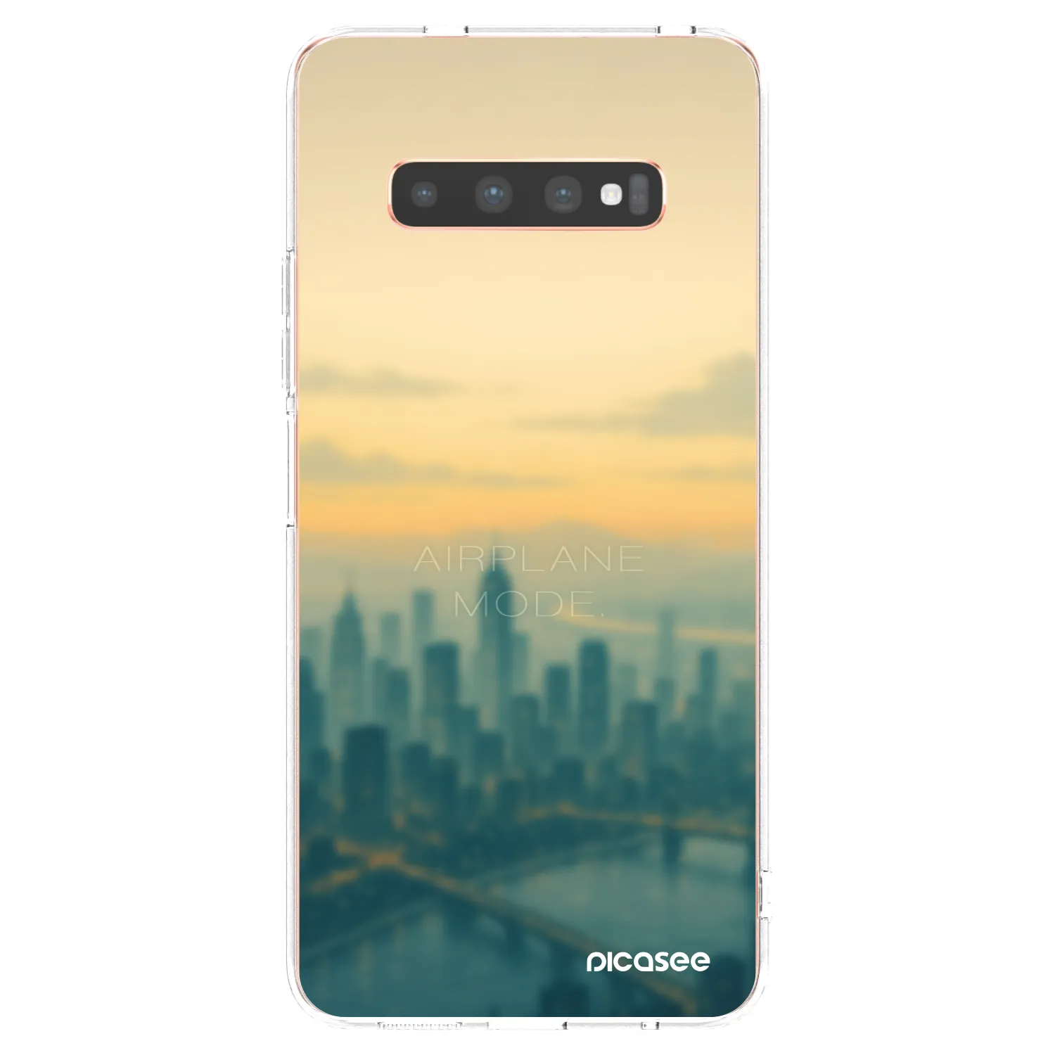 Picasee Samsung Galaxy S10 Plus G975 Hülle - Transparentes Silikon - Airplane mode