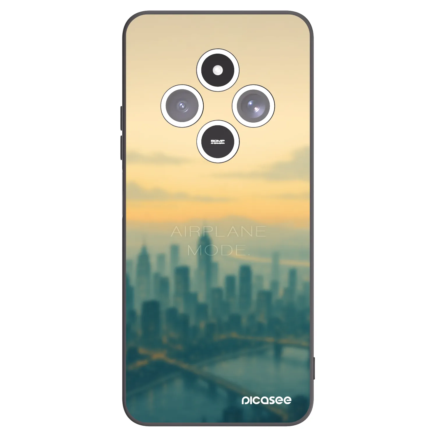 Picasee Xiaomi Redmi 14C Hülle - Schwarzes Silikon - Airplane mode