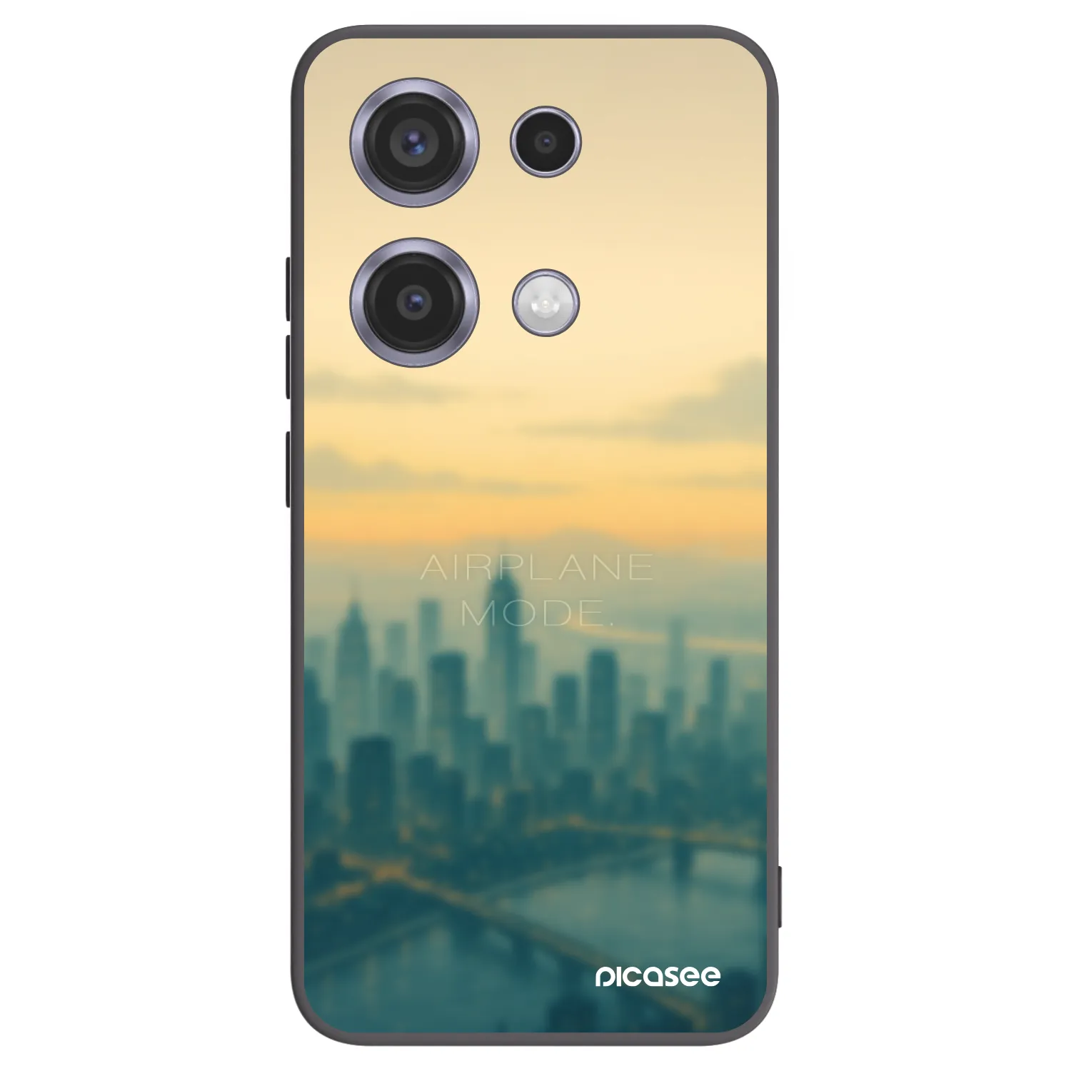 Picasee Xiaomi Redmi Note 14S Hülle - Schwarzes Silikon - Airplane mode
