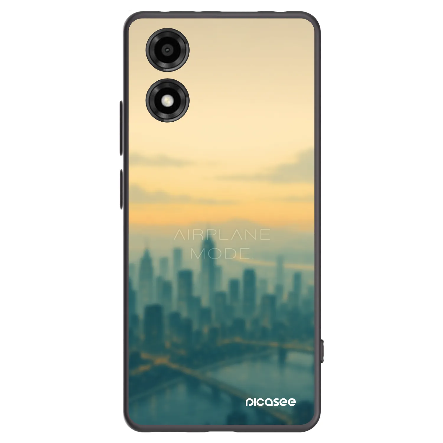Picasee Motorola Moto E14 Hülle - Schwarzes Silikon - Airplane mode