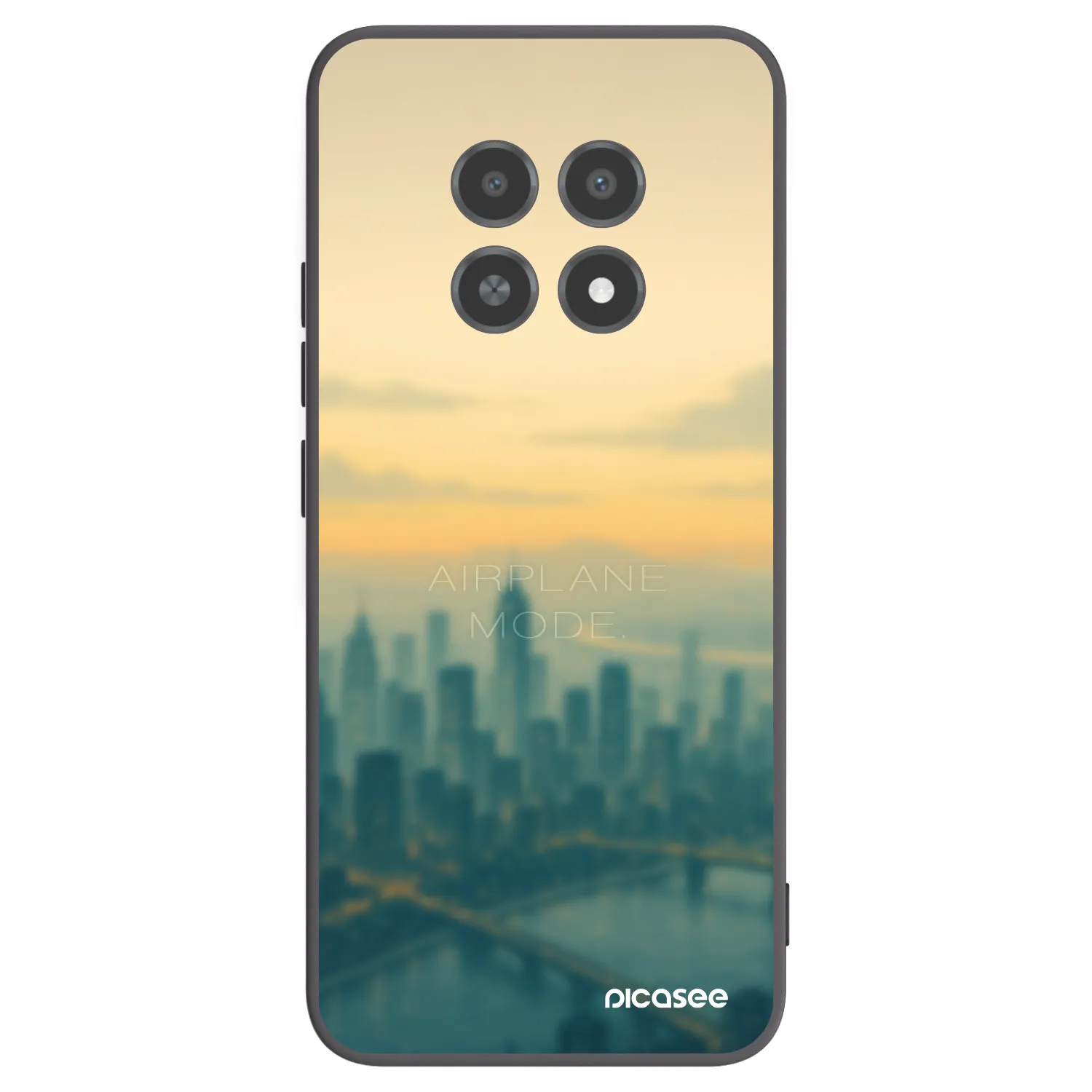 Picasee Realme 12X Hülle - Schwarzes Silikon - Airplane mode