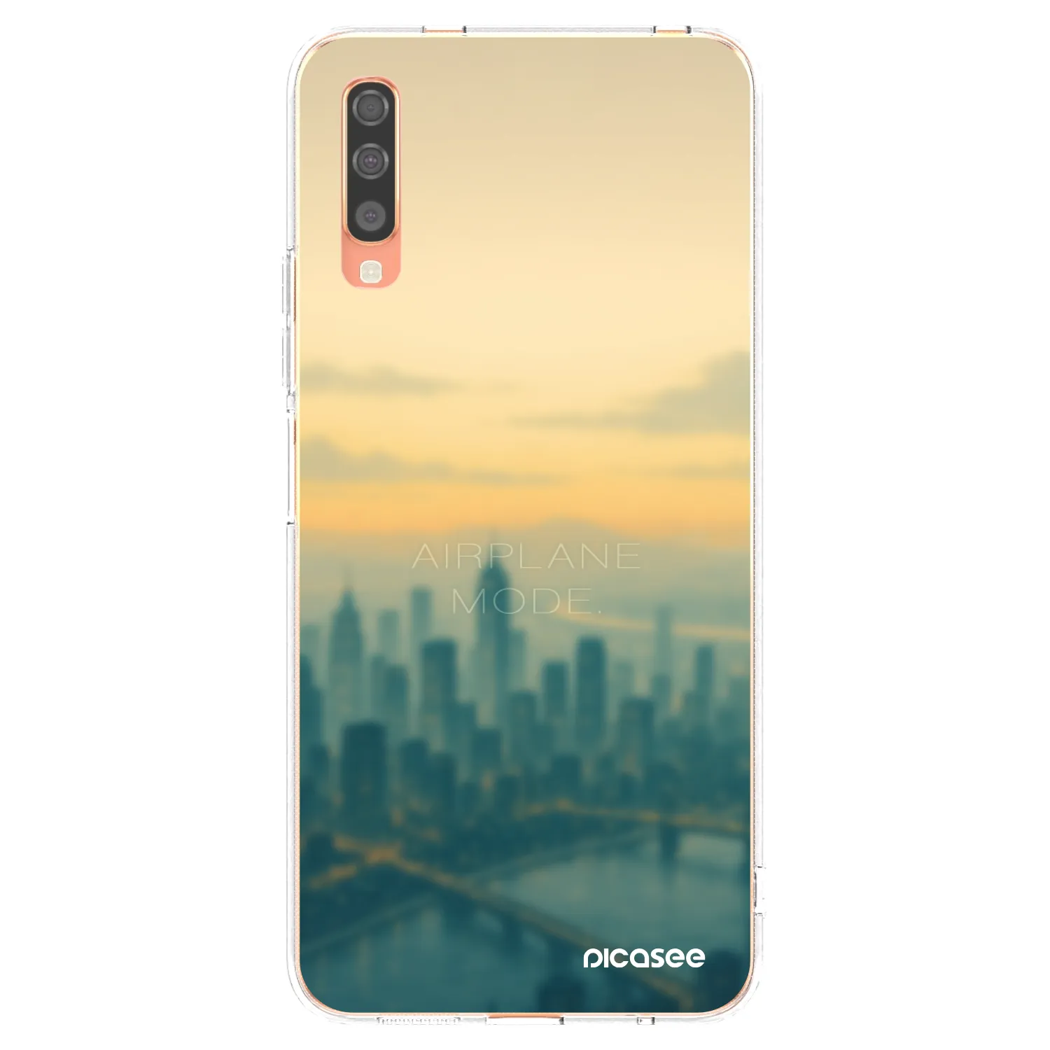 Picasee Samsung Galaxy A70 A705F Hülle - Transparentes Silikon - Airplane mode