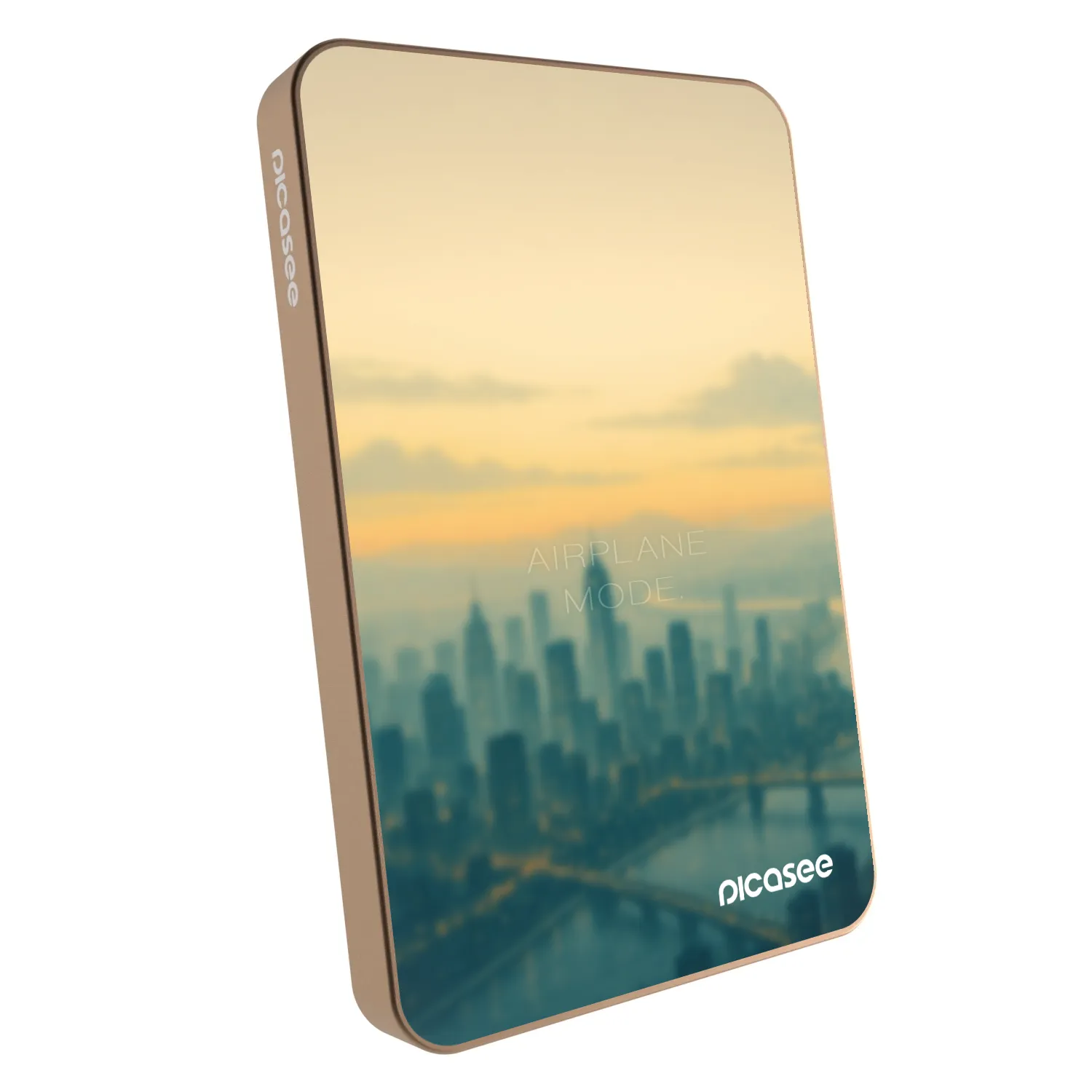 Picasee Powerbank mit MagSafe 5 000 mAh Golden - Airplane mode