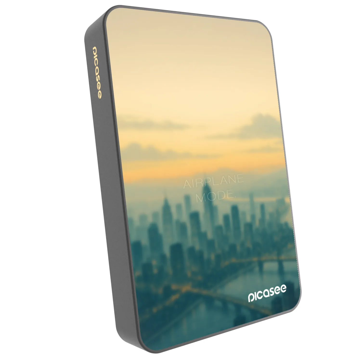 Picasee Powerbank mit MagSafe 10 000 mAh Grau - Airplane mode