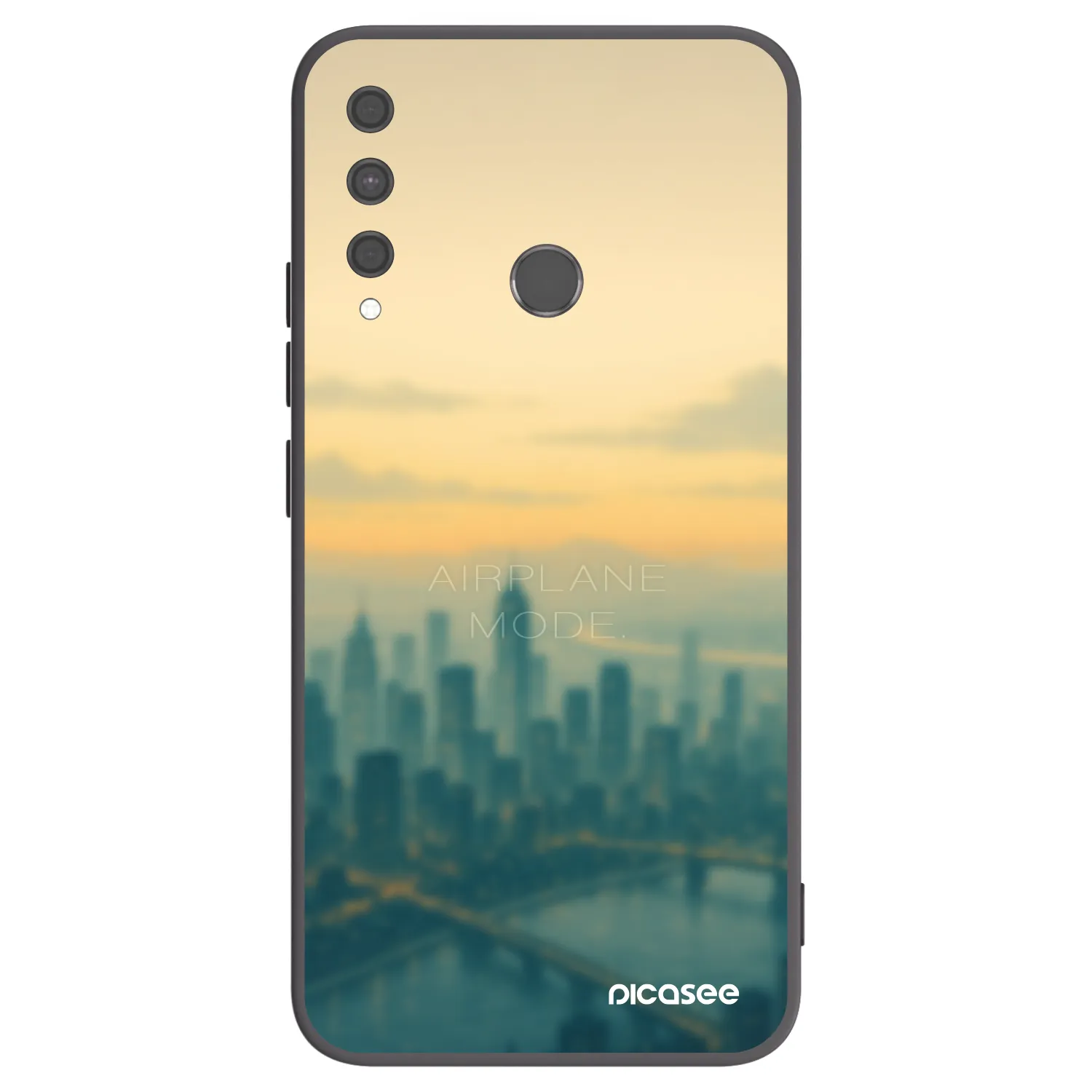 Picasee Huawei P40 Lite E Hülle - Schwarzes Silikon - Airplane mode