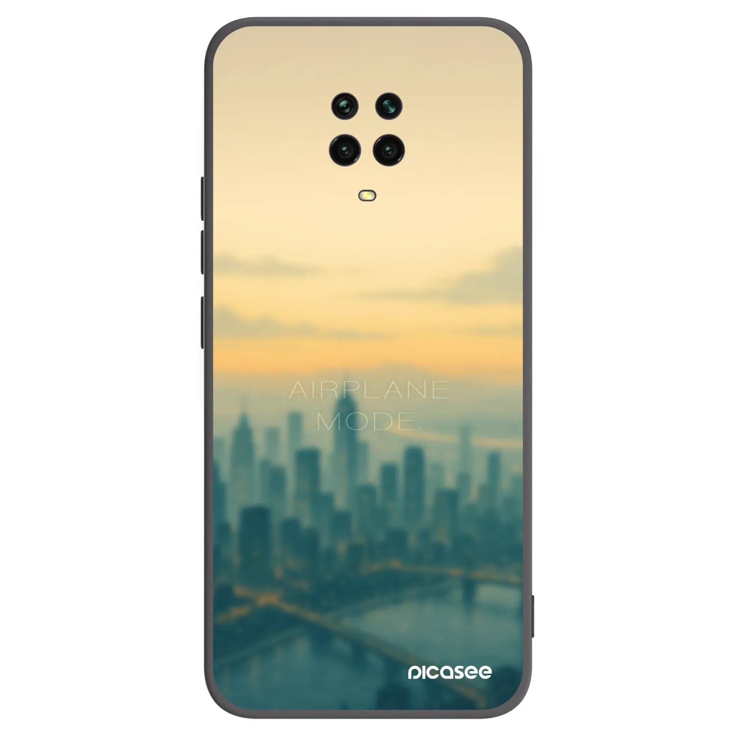 Picasee Xiaomi Redmi Note 9 Pro Hülle - Schwarzes Silikon - Airplane mode