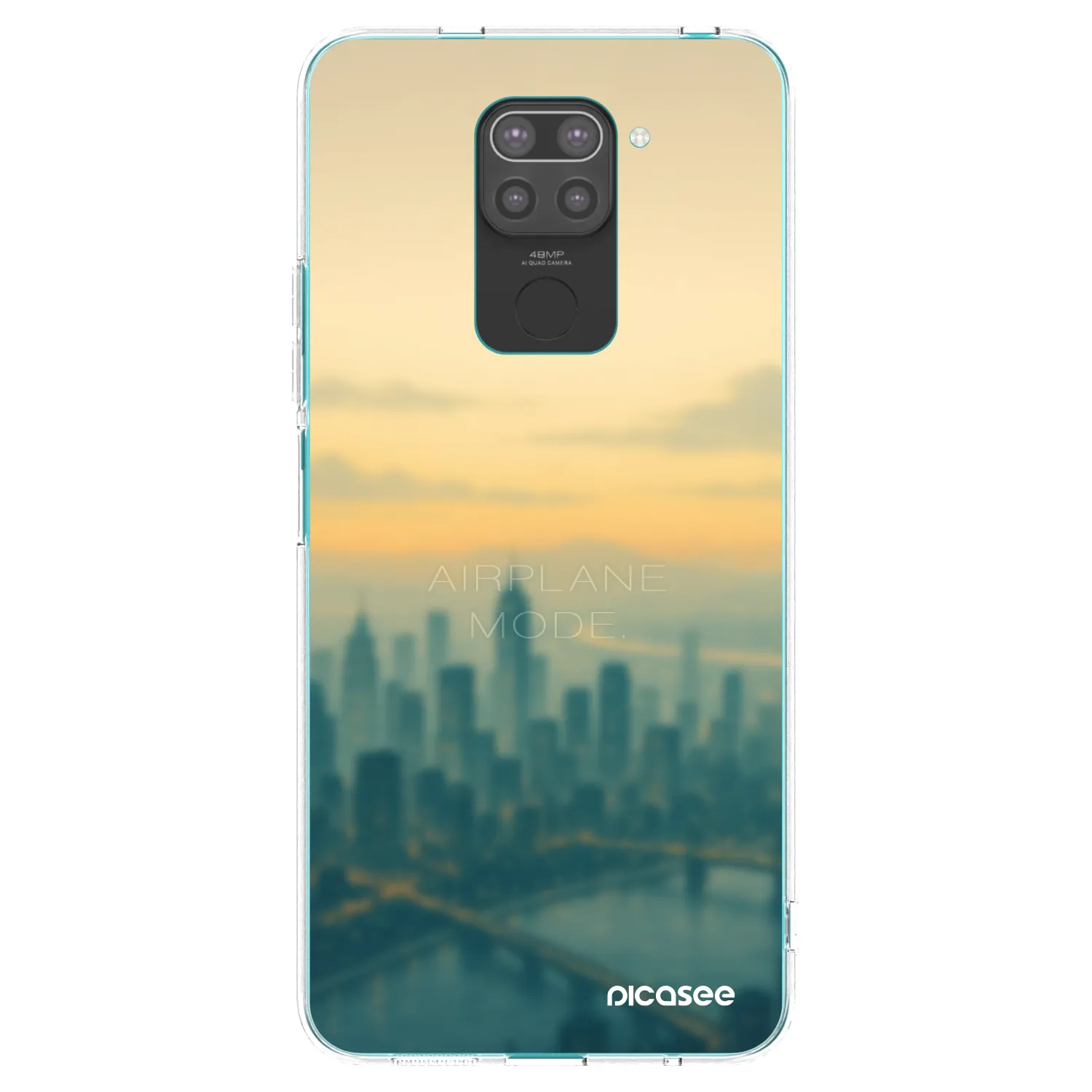 Picasee Xiaomi Redmi Note 9 Hülle - Schwarzes Silikon - Airplane mode
