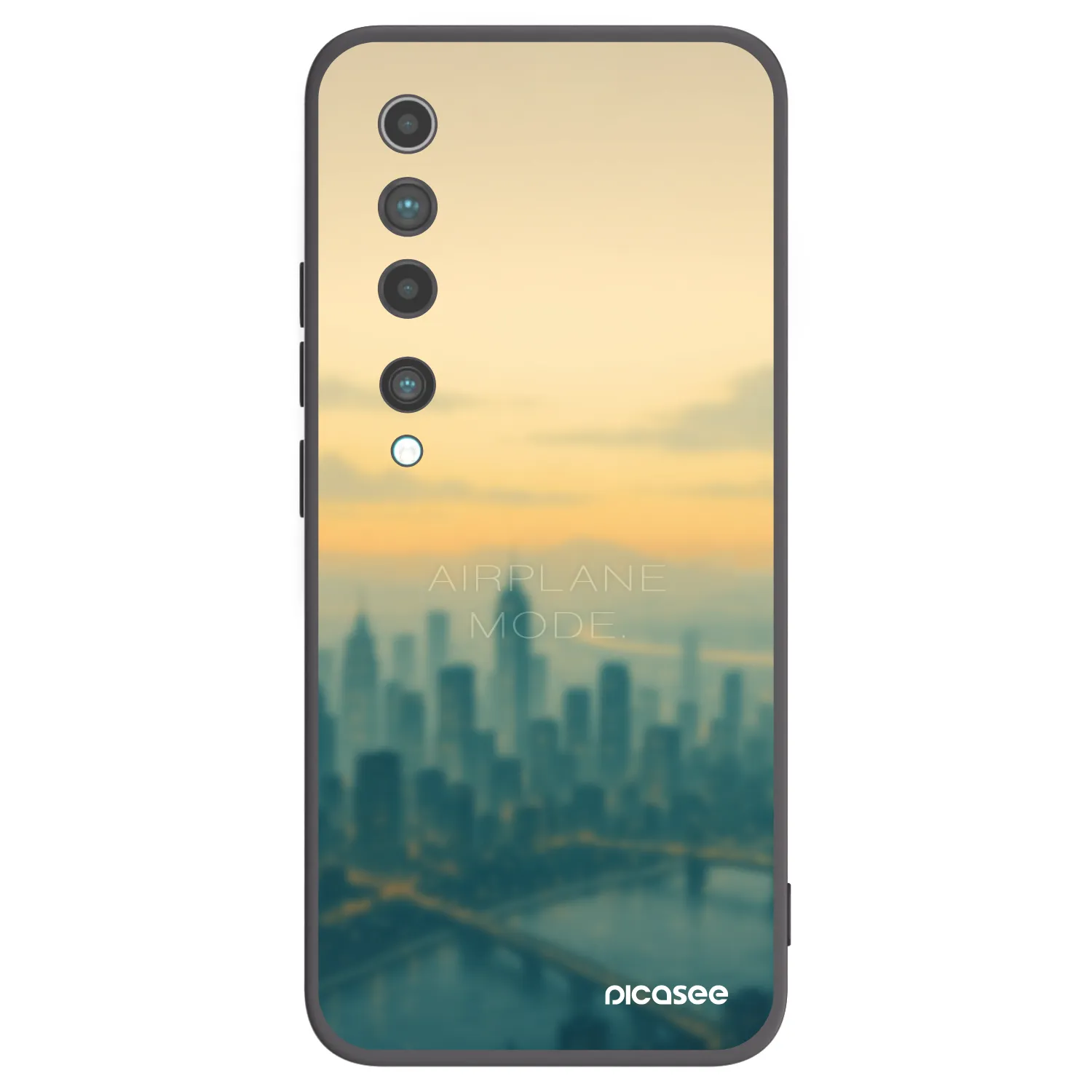 Picasee Xiaomi Mi 10 Hülle - Schwarzes Silikon - Airplane mode