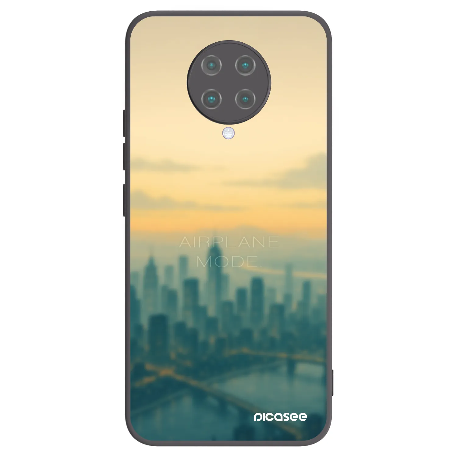 Picasee Xiaomi Poco F2 Pro Hülle - Schwarzes Silikon - Airplane mode