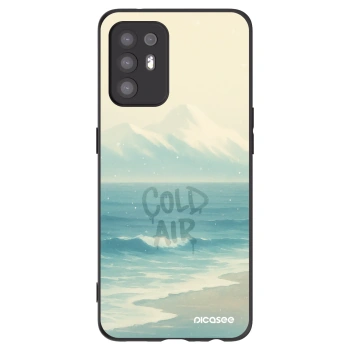 Picasee OPPO A94 5G Hülle - Schwarzes Silikon - COLD AIR