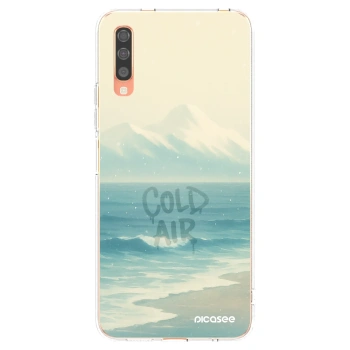Picasee Samsung Galaxy A70 A705F Hülle - Transparentes Silikon - COLD AIR