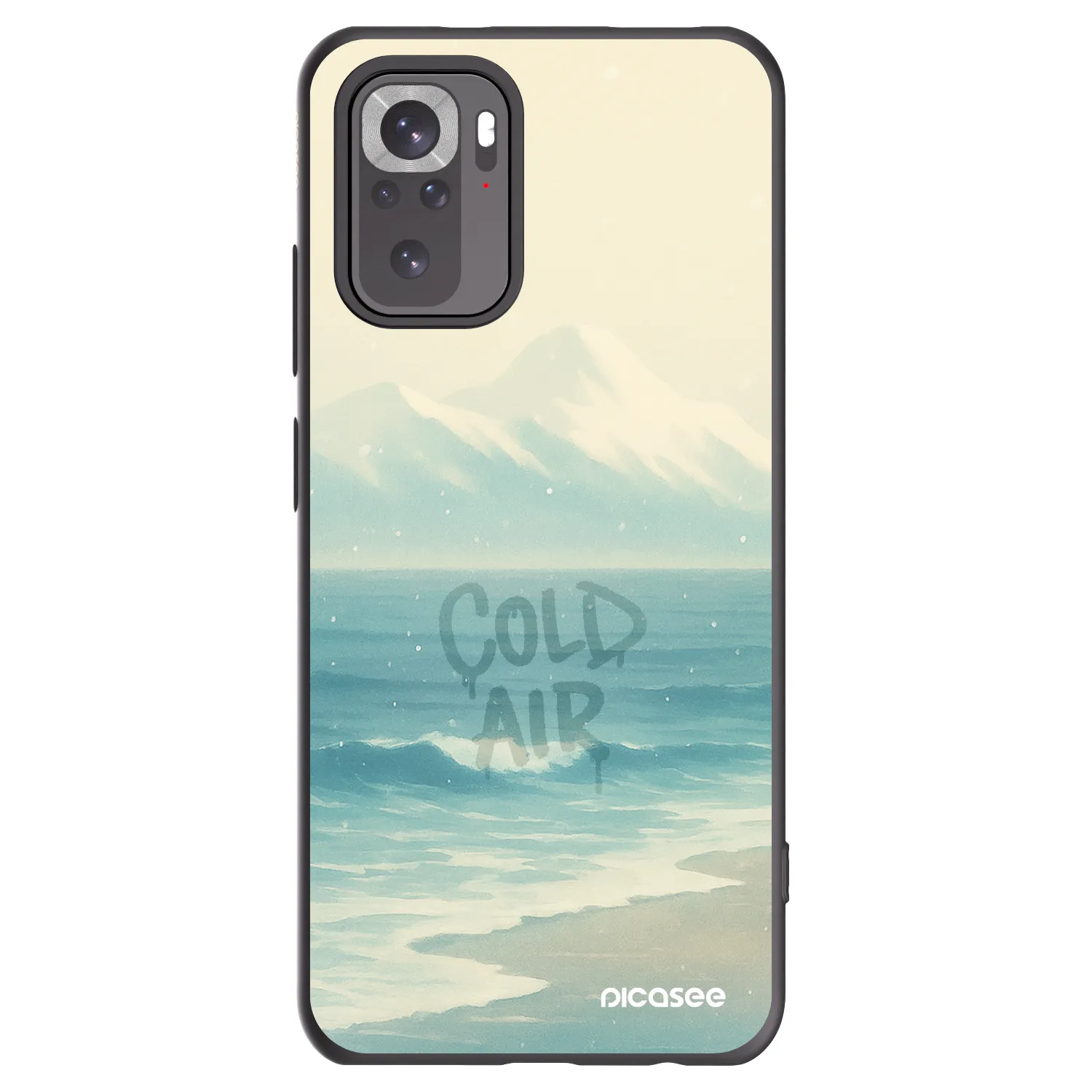 Picasee Xiaomi Redmi Note 10 Hülle - Schwarzes Silikon - COLD AIR
