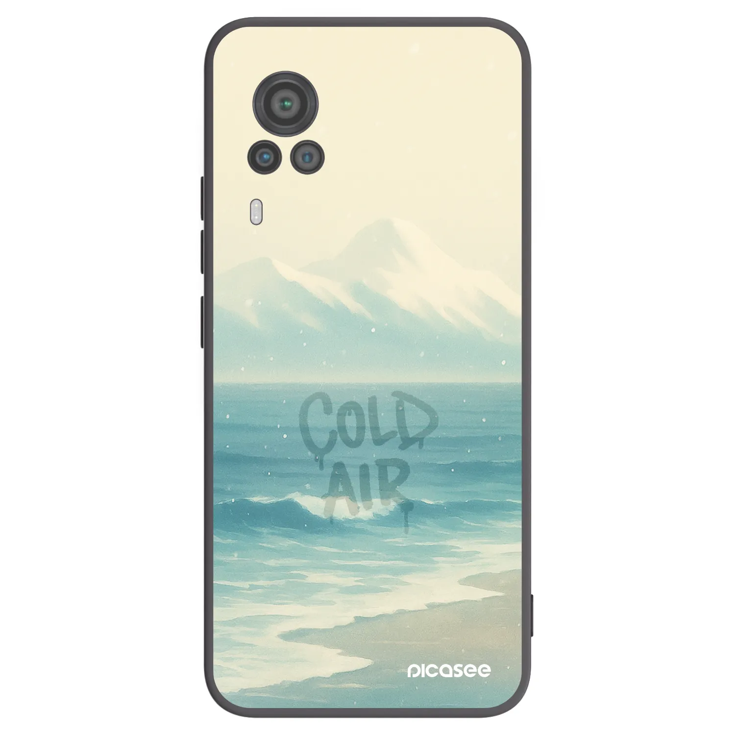 Picasee Vivo X60 Pro 5G Hülle - Schwarzes Silikon - COLD AIR