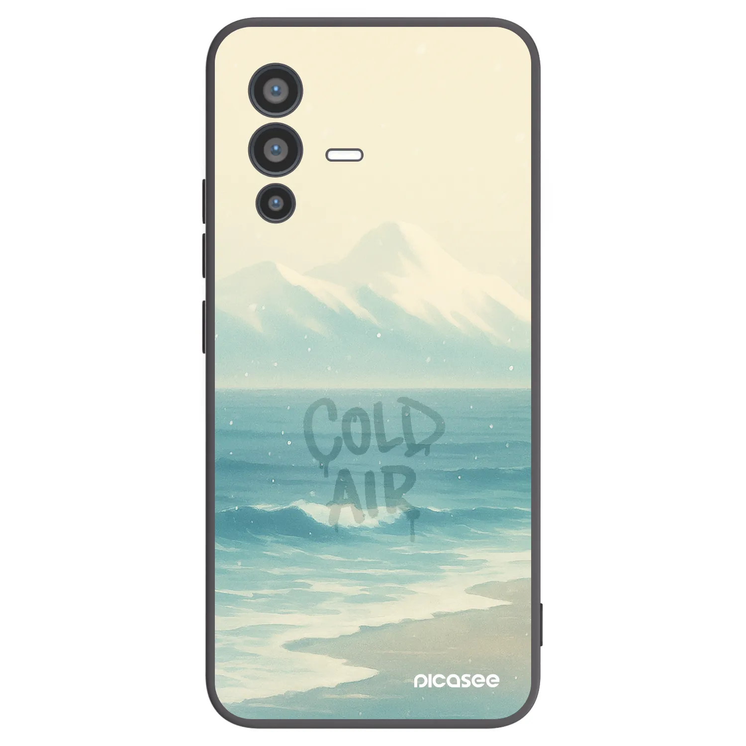 Picasee Vivo V23 5G Hülle - Schwarzes Silikon - COLD AIR