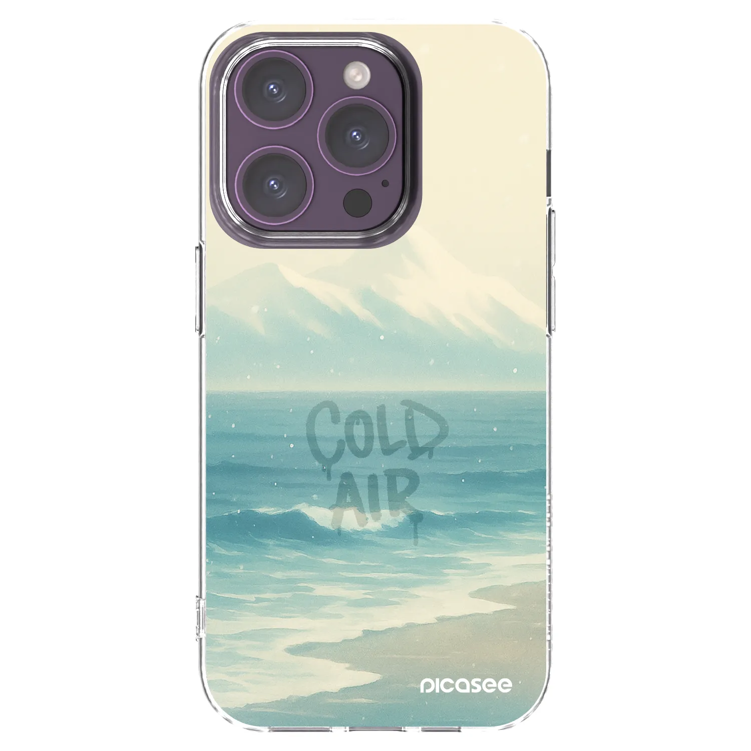 Picasee Apple iPhone 14 Pro Hülle - Transparentes Silikon - COLD AIR