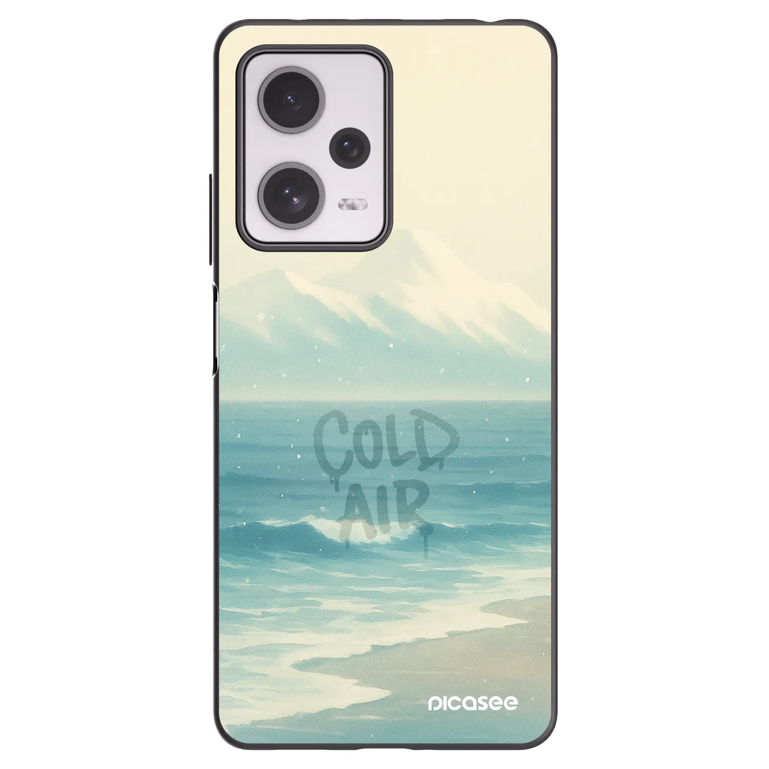 Picasee Xiaomi Redmi Note 12 Pro+ 5G Hülle - Schwarzes Silikon - COLD AIR