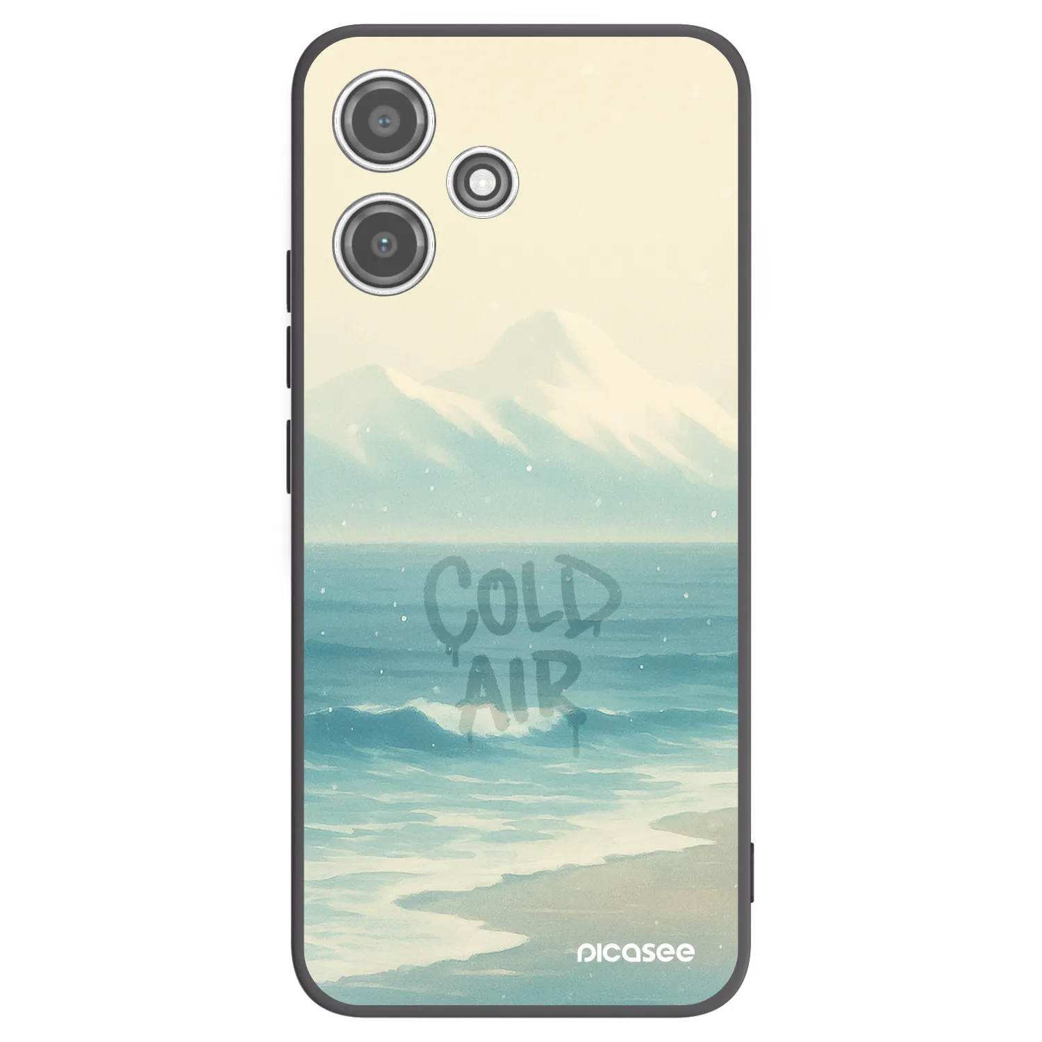 Picasee Xiaomi Redmi 12 5G Hülle - Schwarzes Silikon - COLD AIR