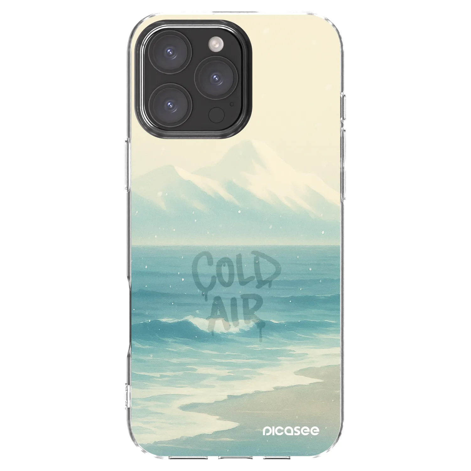 Picasee Apple iPhone 16 Pro Max Hülle - Transparentes Silikon - COLD AIR