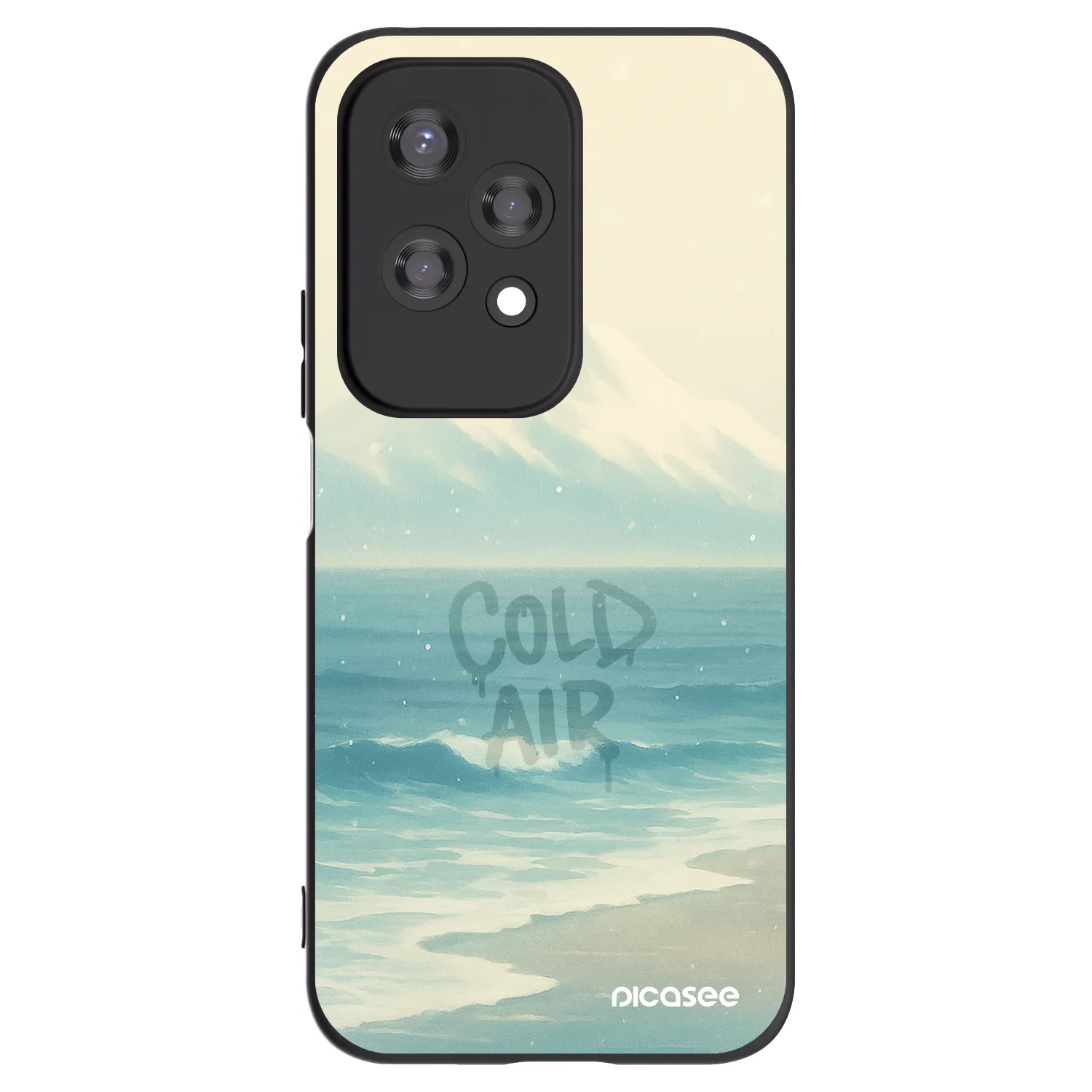 Picasee Honor 200 Lite Hülle - Schwarzes Silikon - COLD AIR