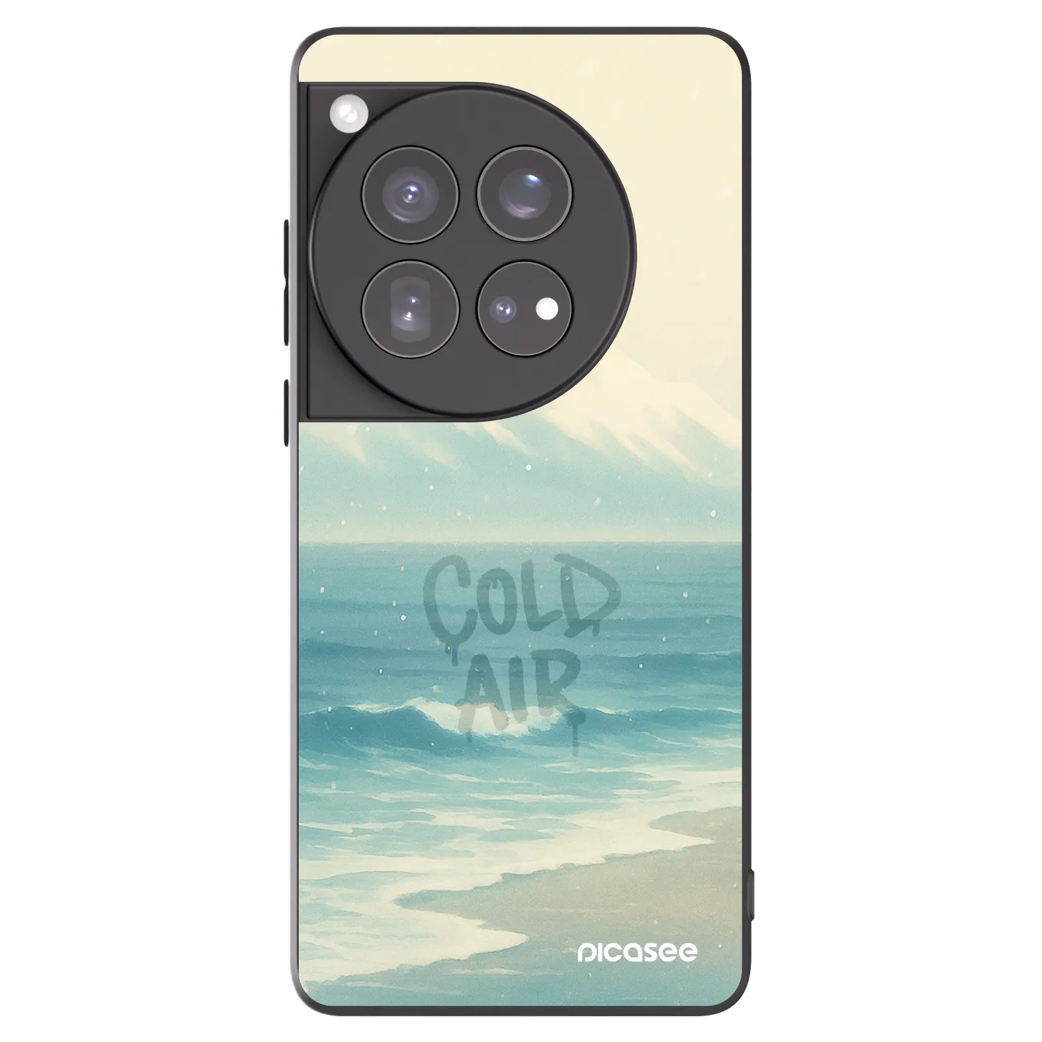 Picasee OnePlus 12 5G Hülle - Schwarzes Silikon - COLD AIR