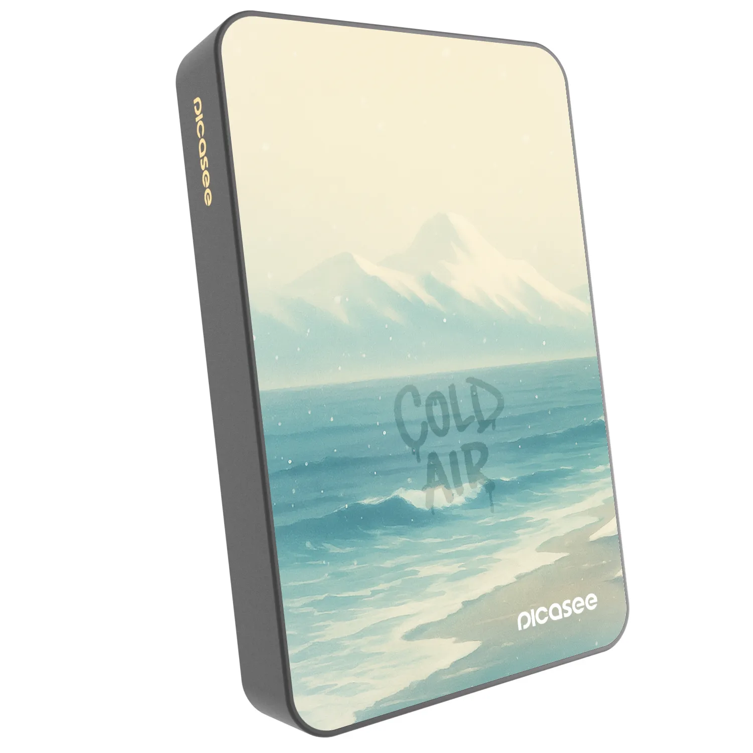 Picasee Powerbank mit MagSafe 10 000 mAh Grau - COLD AIR