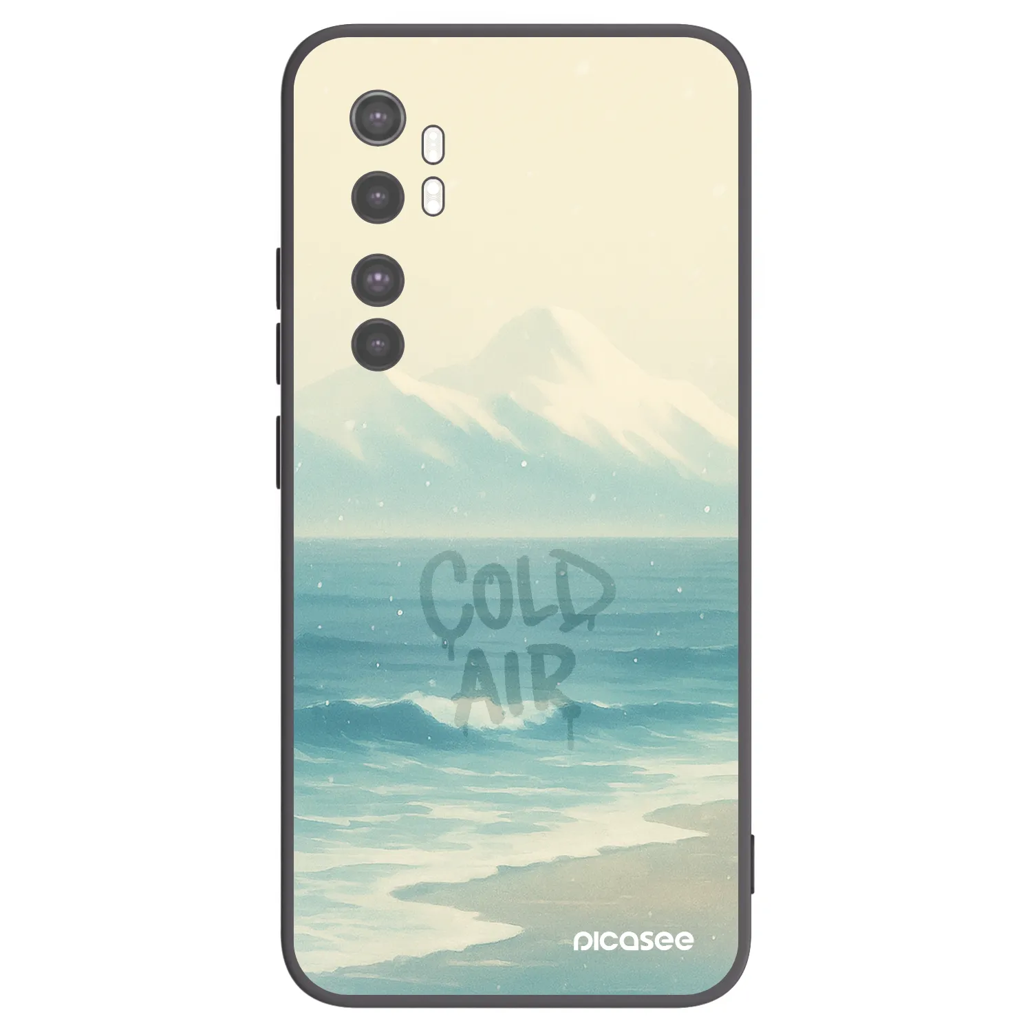 Picasee Xiaomi Mi Note 10 Lite Hülle - Schwarzes Silikon - COLD AIR