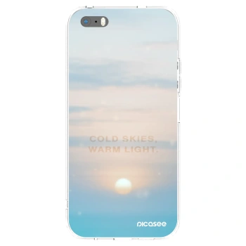 Picasee Apple iPhone 5/5S/SE Hülle - Transparentes Silikon - COLD SKIES