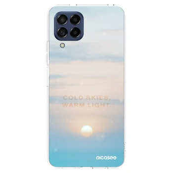 Picasee Samsung Galaxy M53 5G Hülle - Transparentes Silikon - COLD SKIES