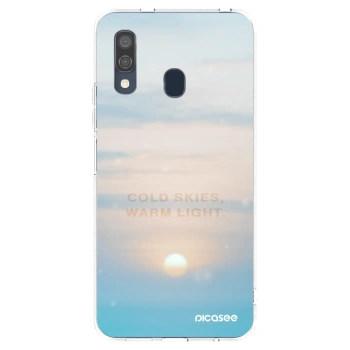 Picasee Samsung Galaxy A40 A405F Hülle - Transparentes Silikon - COLD SKIES