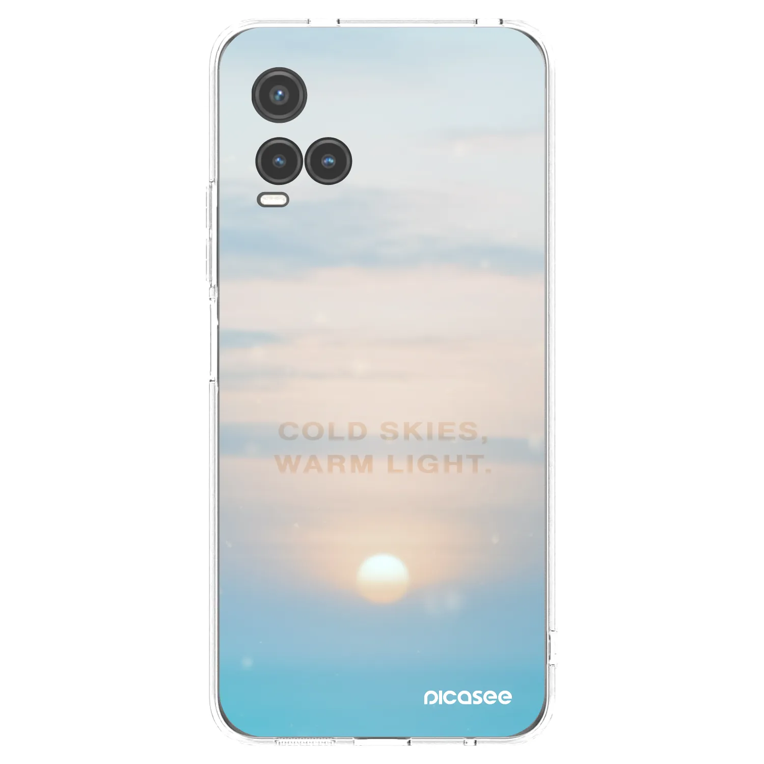 Picasee Vivo Y33s Hülle - Transparentes Silikon - COLD SKIES