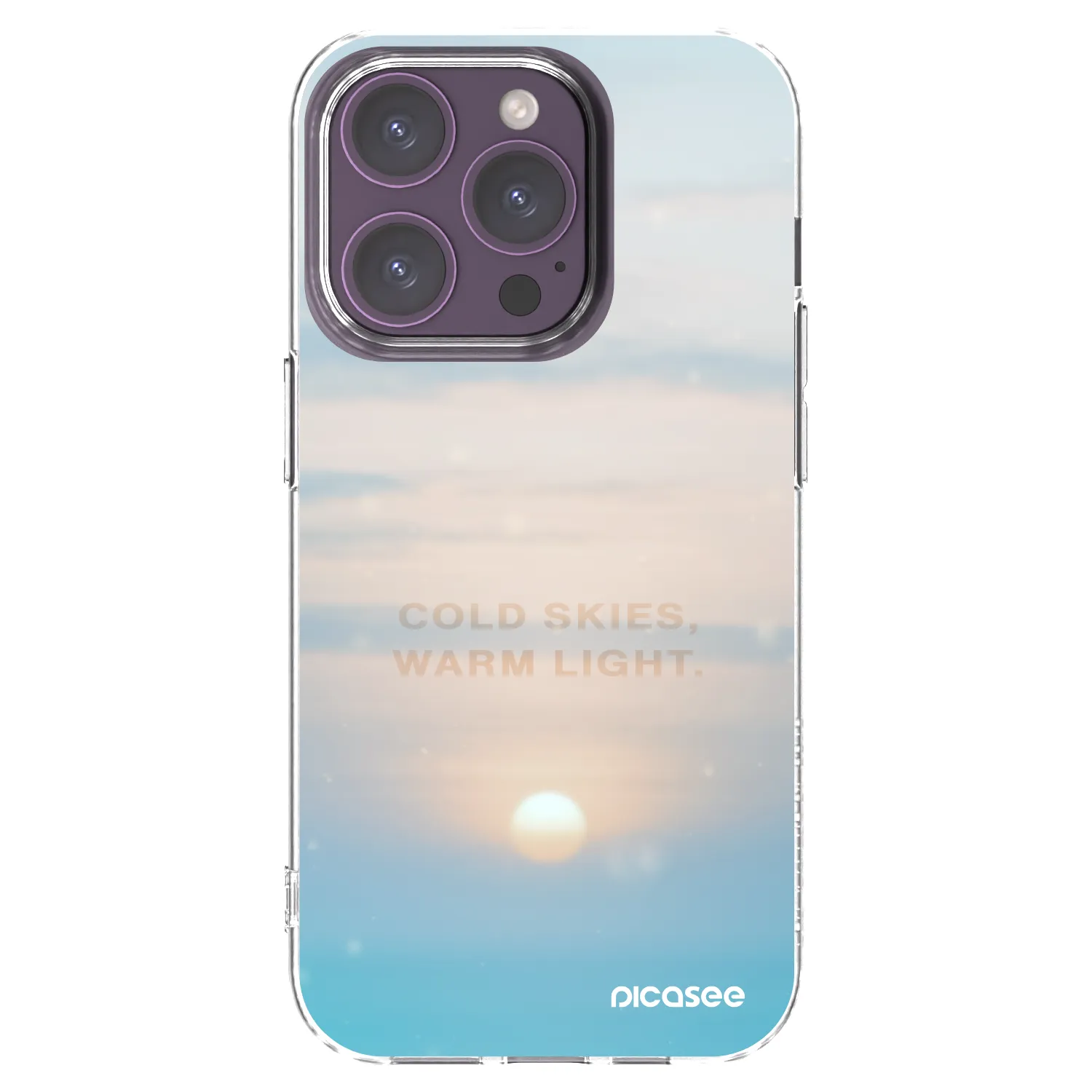 Picasee Apple iPhone 14 Pro Hülle - Transparentes Silikon - COLD SKIES