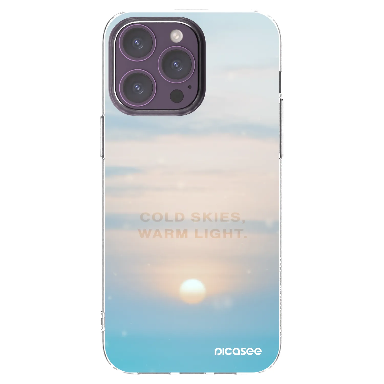 Picasee Apple iPhone 14 Pro Max Hülle - Transparentes Silikon - COLD SKIES