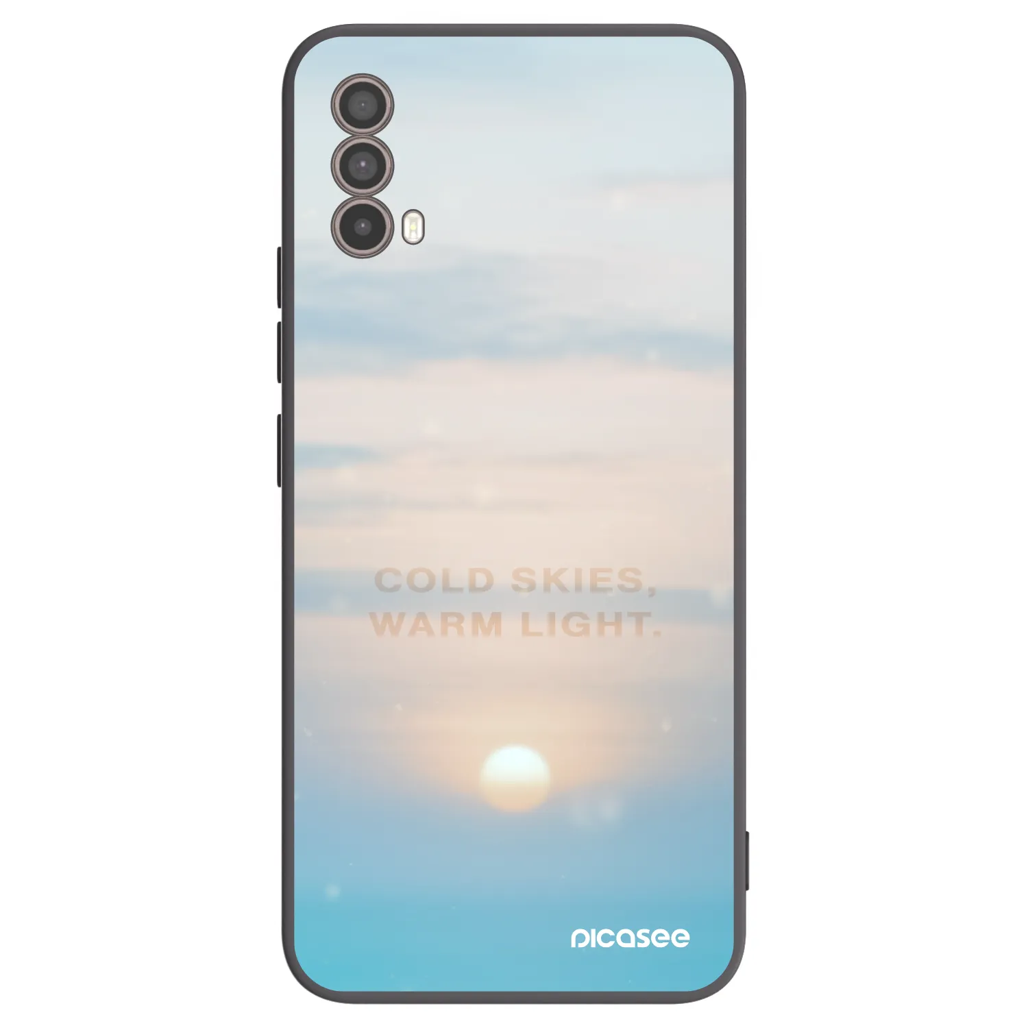 Picasee Motorola Moto E40 Hülle - Schwarzes Silikon - COLD SKIES